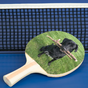 Pala De Ping Pong Nombre y foto personalizados del Mascota de perro