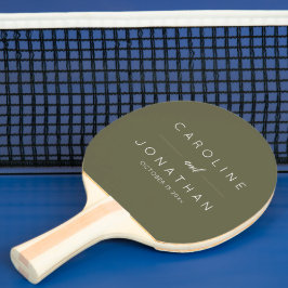 Pala De Ping Pong Nombres de boda personalizados minimalistas modern