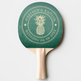 Pala De Ping Pong Nombres de Bodas de Piña con Pizarra Verde
