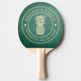 Pala De Ping Pong Nombres de Bodas de Piña con Pizarra Verde