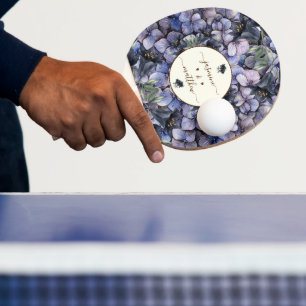 Pala De Ping Pong Nombres de Parejas Clásicas de Bodas con Floral Ne