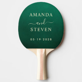 Pala De Ping Pong Nombres de parejas esmeralda verde con boda