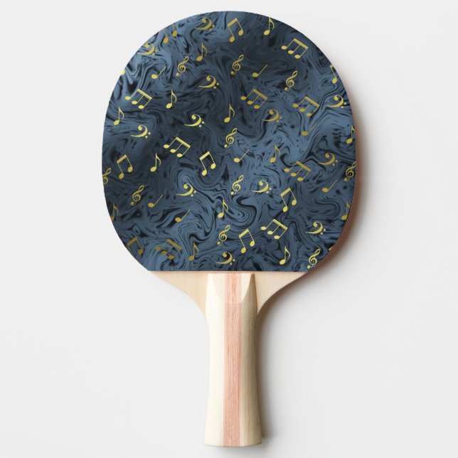 Pala De Ping Pong notas de oro elegantes (Anverso)
