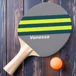 Pala De Ping Pong Nubes retro tormenta franjas de arboleda con nombr