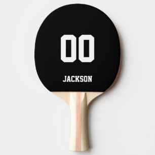 Pala De Ping Pong Número de nombre personalizado azul