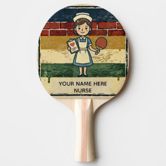 Pala De Ping Pong Nurse Gift Custom Ping Pong Paddle, Name Drop, Med