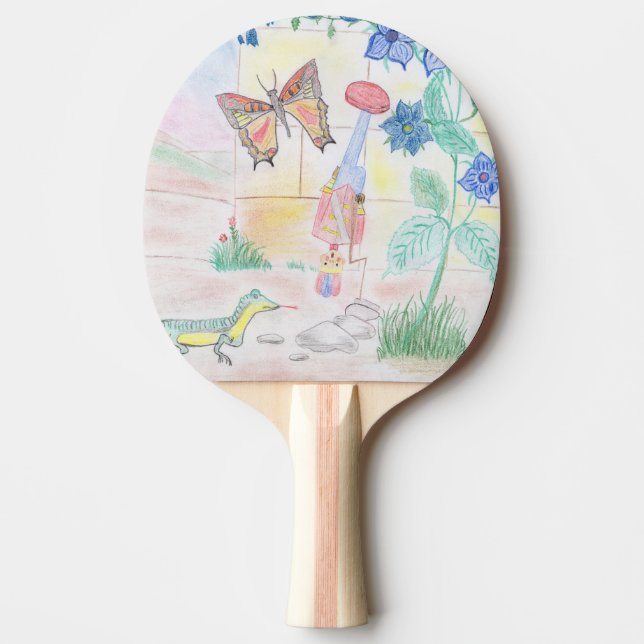 Pala De Ping Pong Obra de arte de niños personalizados, juguete de d (Anverso)