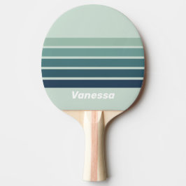 Pala De Ping Pong Ocean Green Nostalgic Across Striping with Name