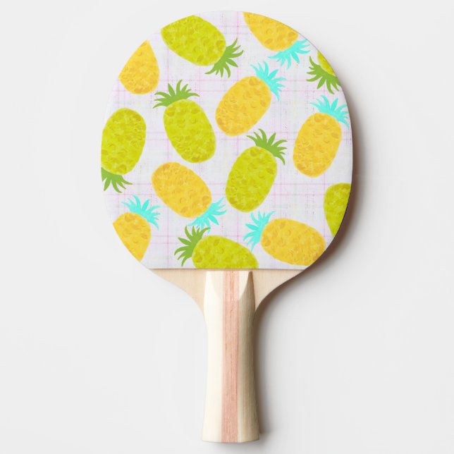 Pala De Ping Pong Ocean Pineapples Farmhouse Pattern (Anverso)