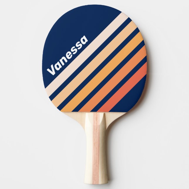 Pala De Ping Pong Ocean Sun Fall Angled Striping with Name (Anverso)