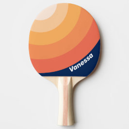 Pala De Ping Pong Ocean Sun Fall Circle Stripe with Name
