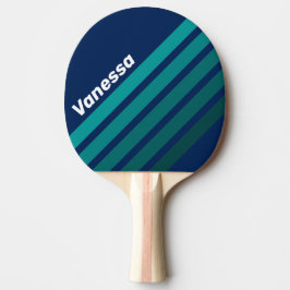 Pala De Ping Pong Ocean Tide Angled Striping with Name