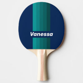 Pala De Ping Pong Ocean Tide Pin Stripes with Name