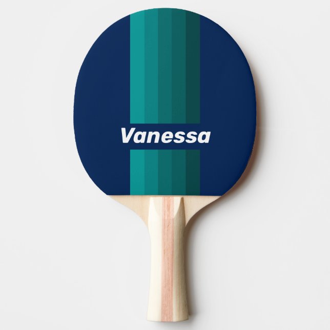 Pala De Ping Pong Ocean Tide Pin Stripes with Name (Anverso)
