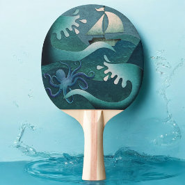 Pala De Ping Pong Océano tormentoso