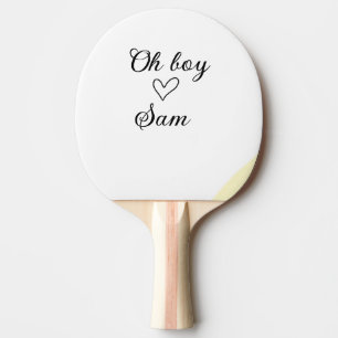 Pala De Ping Pong oh chico agregar nombre baby shower niños texto co