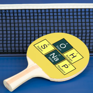 Pala De Ping Pong Oh químico divertido del profesor de la química