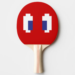 Pala De Ping Pong Ojos de manga de 8 bits