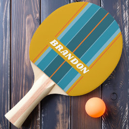 Pala De Ping Pong Ola de Mostaza Tablas con Nombre