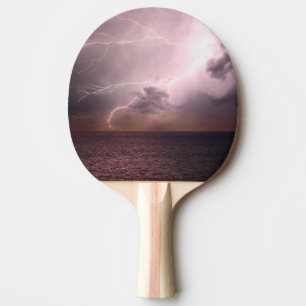 Pala De Ping Pong Ola de relámpago de la tormenta del mar