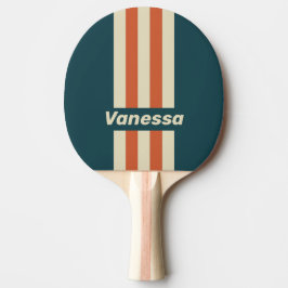 Pala De Ping Pong Ola Retro Rayas con Nombre