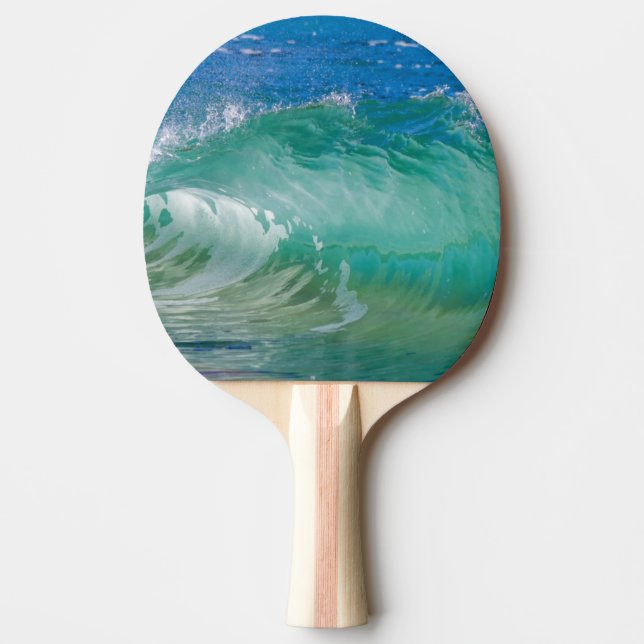 Pala De Ping Pong Olas de playa de verano del océano azul (Anverso)