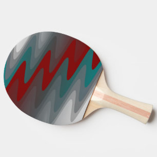 Pala De Ping Pong Olas grises de Borgoña verde azuladas