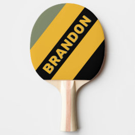 Pala De Ping Pong Oliva Rayas Negritas Nocturna con Nombre