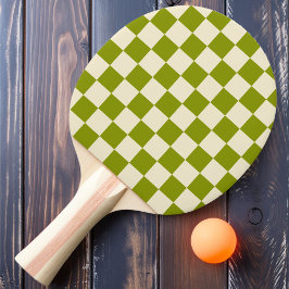 Pala De Ping Pong Oliva y Cuadro de Crema