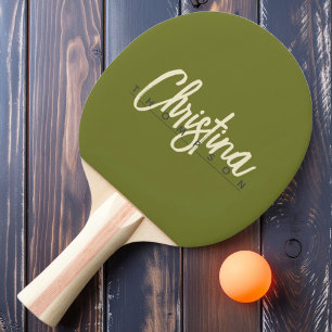 Pala De Ping Pong Olivo Dulce de Estilo Moderno de Mitad de Siglo co