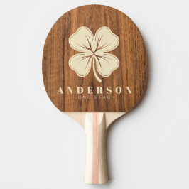 Pala De Ping Pong Olmo de Cuatro Hojas con Nombre