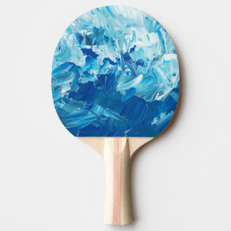 Pala De Ping Pong Ondas de pintura azul abstractas