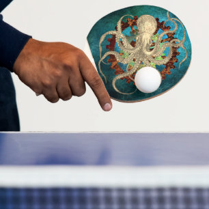 Pala De Ping Pong Opulpo y reloj de vapor