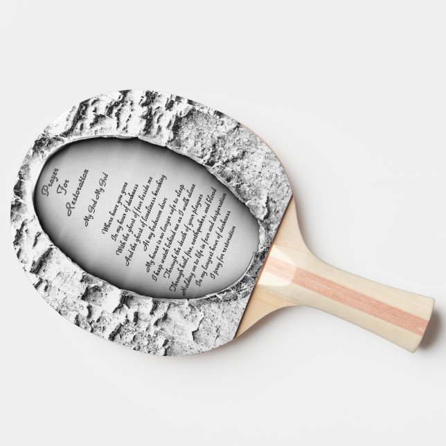 Pala De Ping Pong Oración Por La Restauración (Lateral)