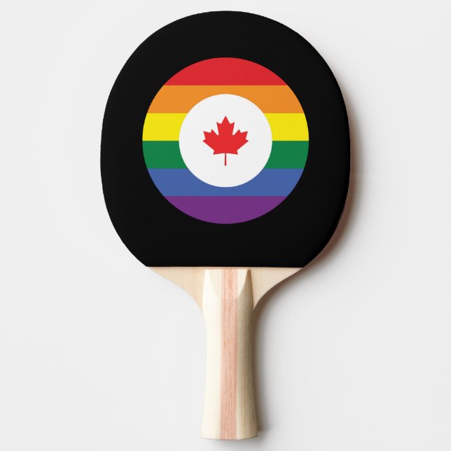 Pala De Ping Pong Orgullo gay de Canadá (Anverso)