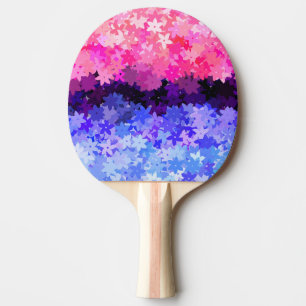 Pala De Ping Pong Orgulloso Floral Retro Quirky Boho Omnisexual LGBT