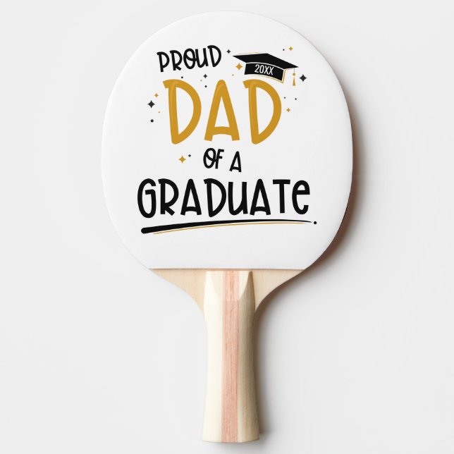 Pala De Ping Pong Orgulloso padre de un graduado (Anverso)