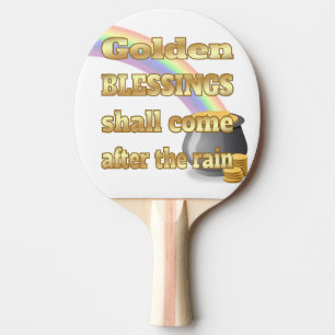 Pala De Ping Pong Oro al final del arcoiris