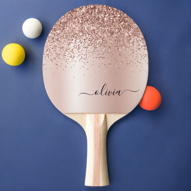 Pala De Ping Pong Oro Rosa - Nombre Metalizado del monograma del Pur (Subido por el creador)