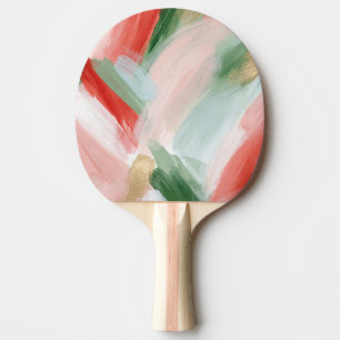 Pala De Ping Pong Oro Rosa Verde Azul Rojo Abstracto