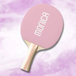 Pala De Ping Pong Orquídea Rosa Nombre moderno   Minimalista de moda