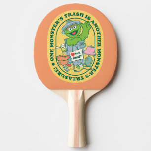 Pala De Ping Pong Oscar el Grouch   Monster Treasure Badge