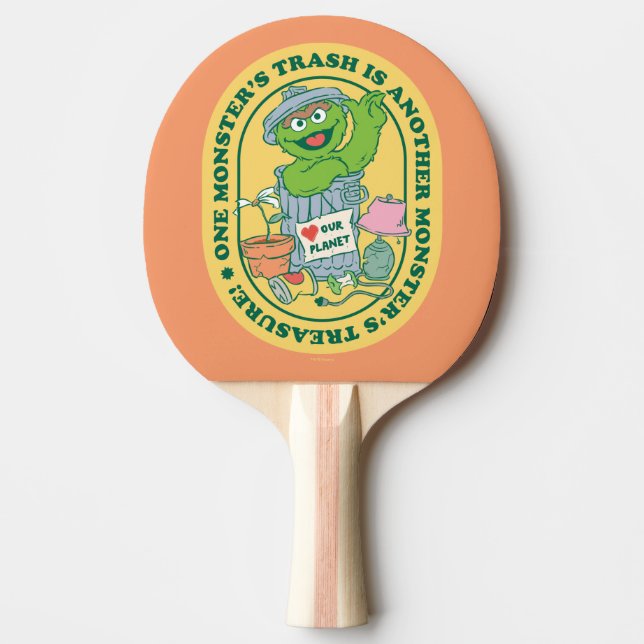 Pala De Ping Pong Oscar el Grouch | Monster Treasure Badge (Anverso)