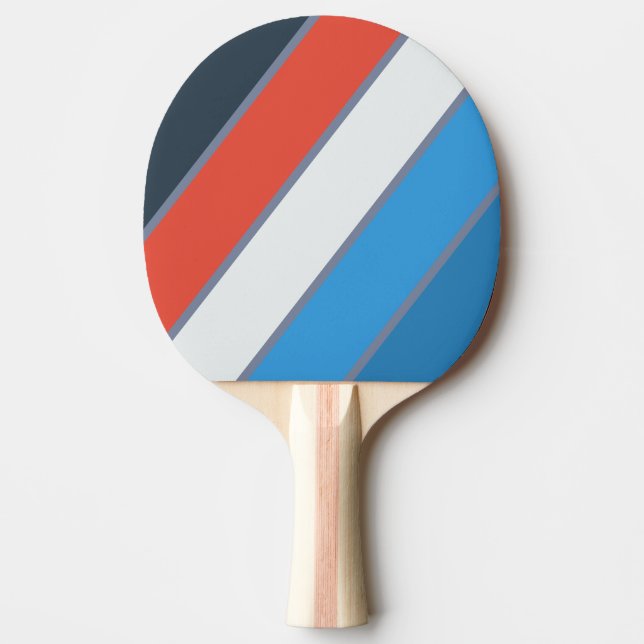 Pala De Ping Pong Oscuro Vintage Negrita Rayado (Anverso)