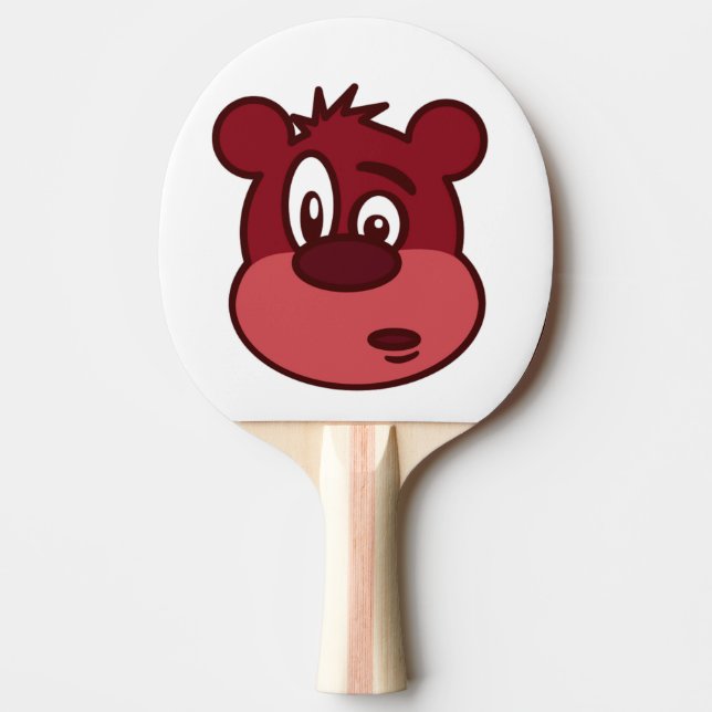 PALA DE PING PONG OSO CARA DIVERTIDA (Anverso)