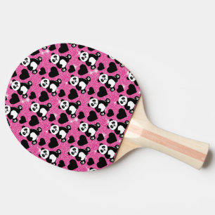 Pala De Ping Pong Oso Panda Amante de los Animales Corazones Negros 