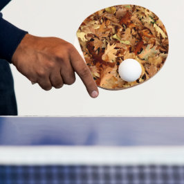 Pala De Ping Pong otoño, hojas secas
