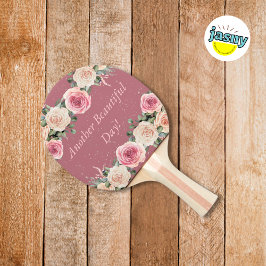 Pala De Ping Pong Otro hermoso día acuarela Impresión floral