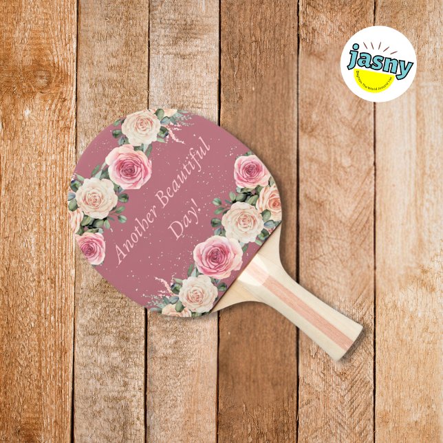 Pala De Ping Pong Otro hermoso día acuarela Impresión floral (Subido por el creador)