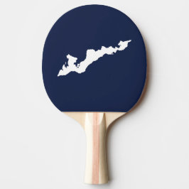 Pala De Ping Pong Paddle con el logotipo de la isla de los pescadore
